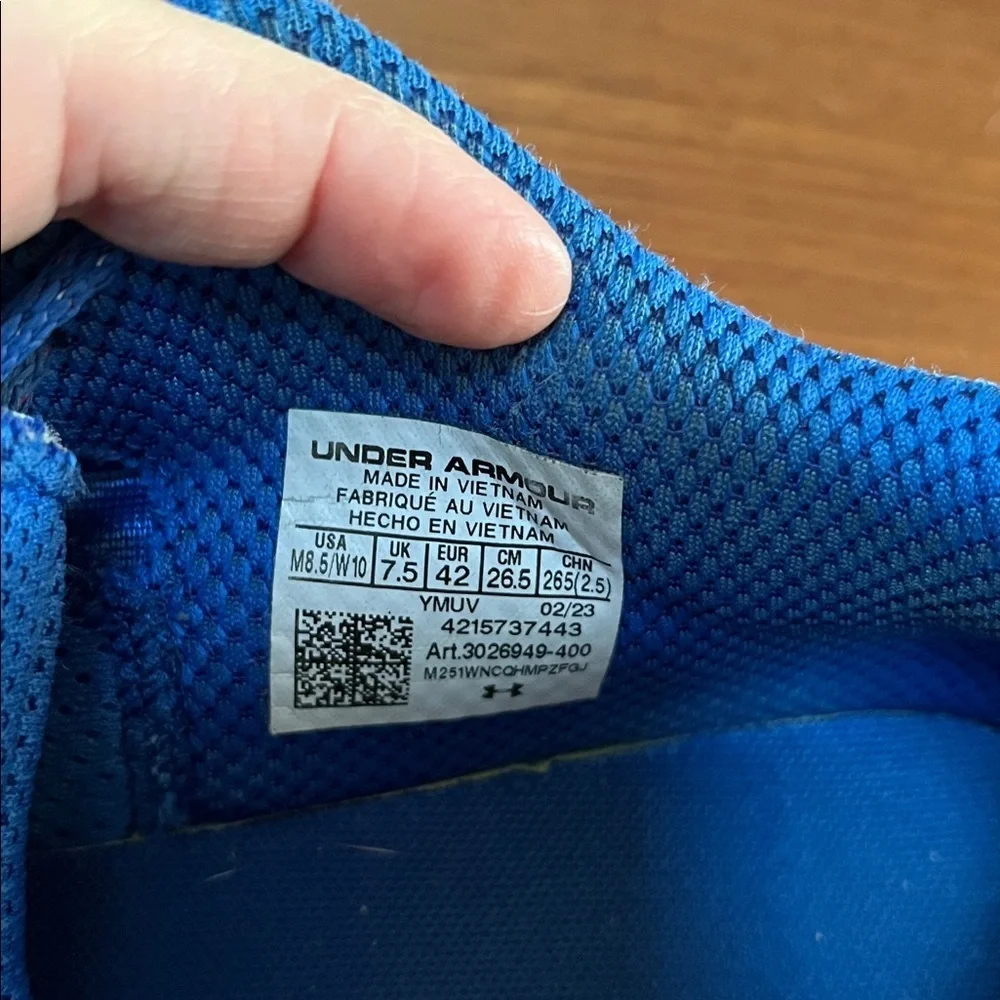 Under Armour Steph Curry Flow Shoes Blue Mens 8.5 Women 10